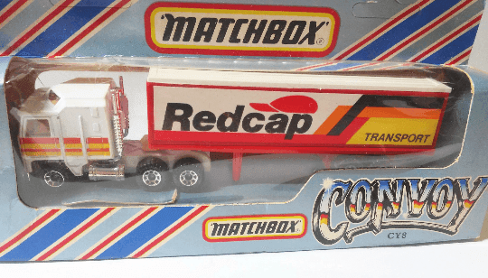 Lesney Matchbox Convoy CY8 Kenworth C.O.E. Peterbilt Box Truck Redcap - TulipStuff