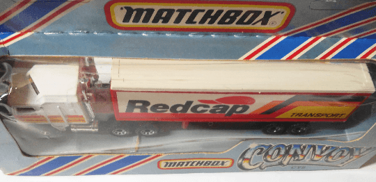 Lesney Matchbox Convoy CY8 Kenworth C.O.E. Peterbilt Box Truck Redcap - TulipStuff
