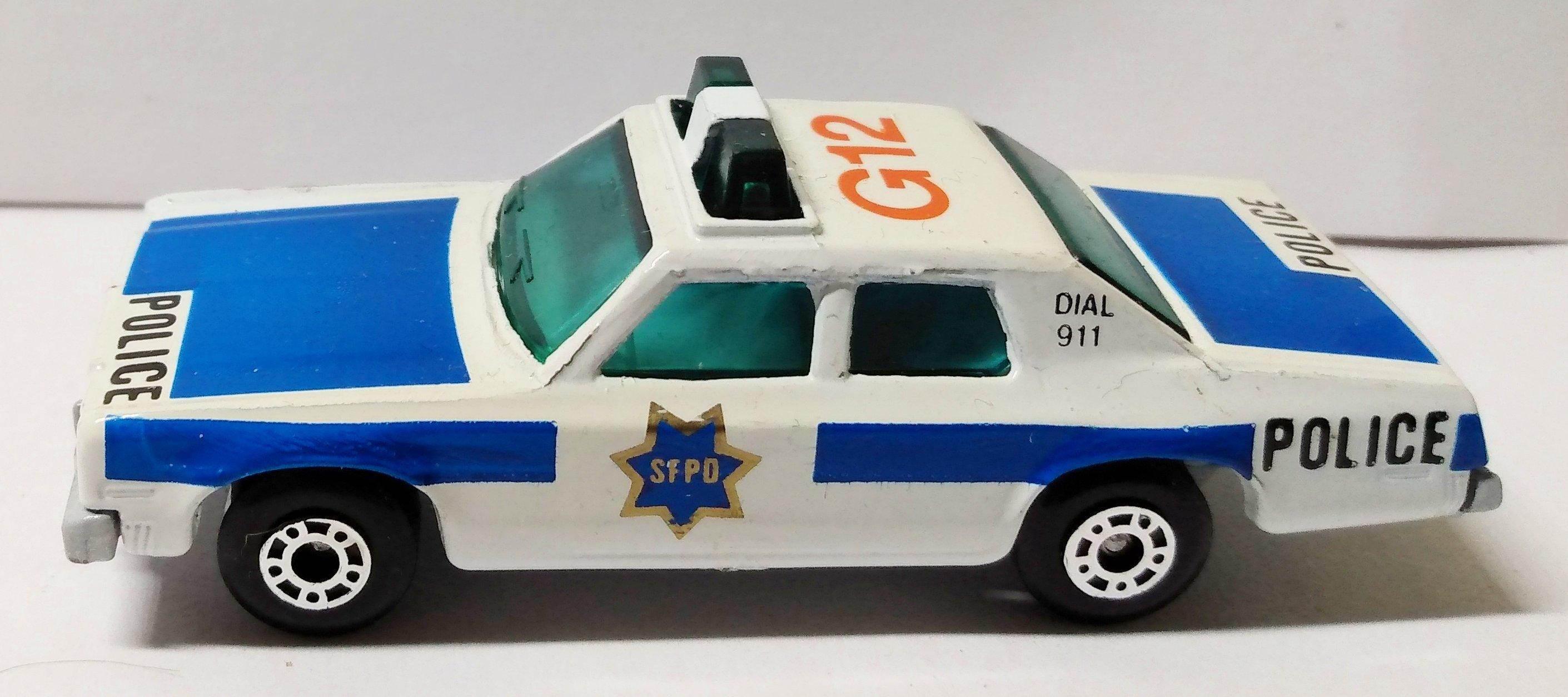Matchbox 10 Plymouth Gran Fury Police Car SFPD 1979 – TulipStuff