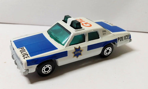 Matchbox 10 Plymouth Gran Fury Police Car SFPD 1979 - TulipStuff