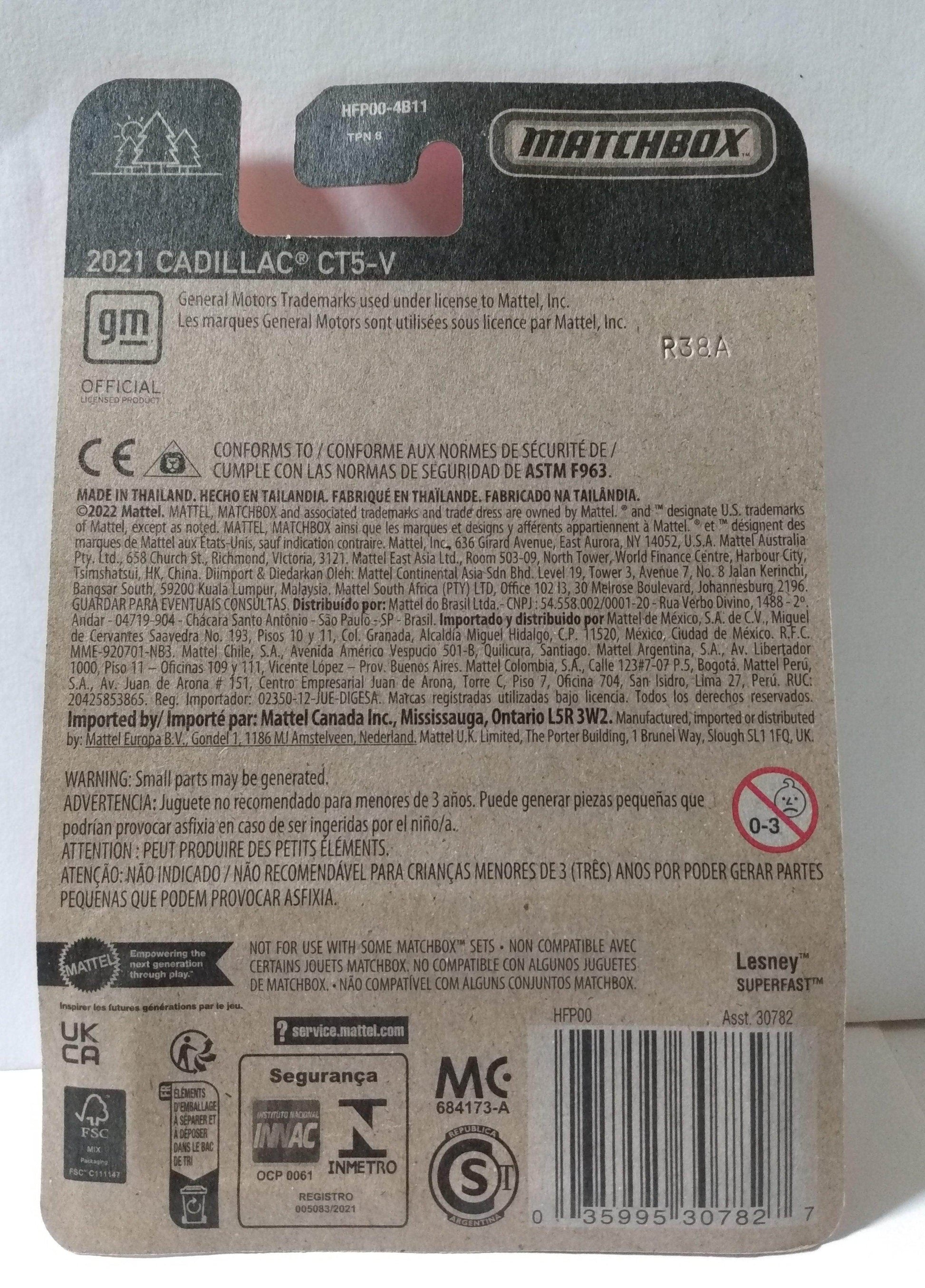 Matchbox 2022 MB72 - 2021 Cadillac CT5-V Blackwing MBX Highway Red - TulipStuff