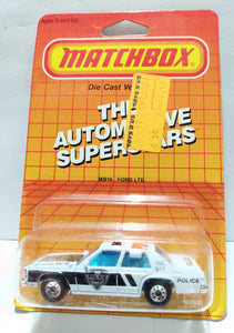 Matchbox MB16 Ford LTD Police Car Diecast Metal no. 1716 1987 - TulipStuff