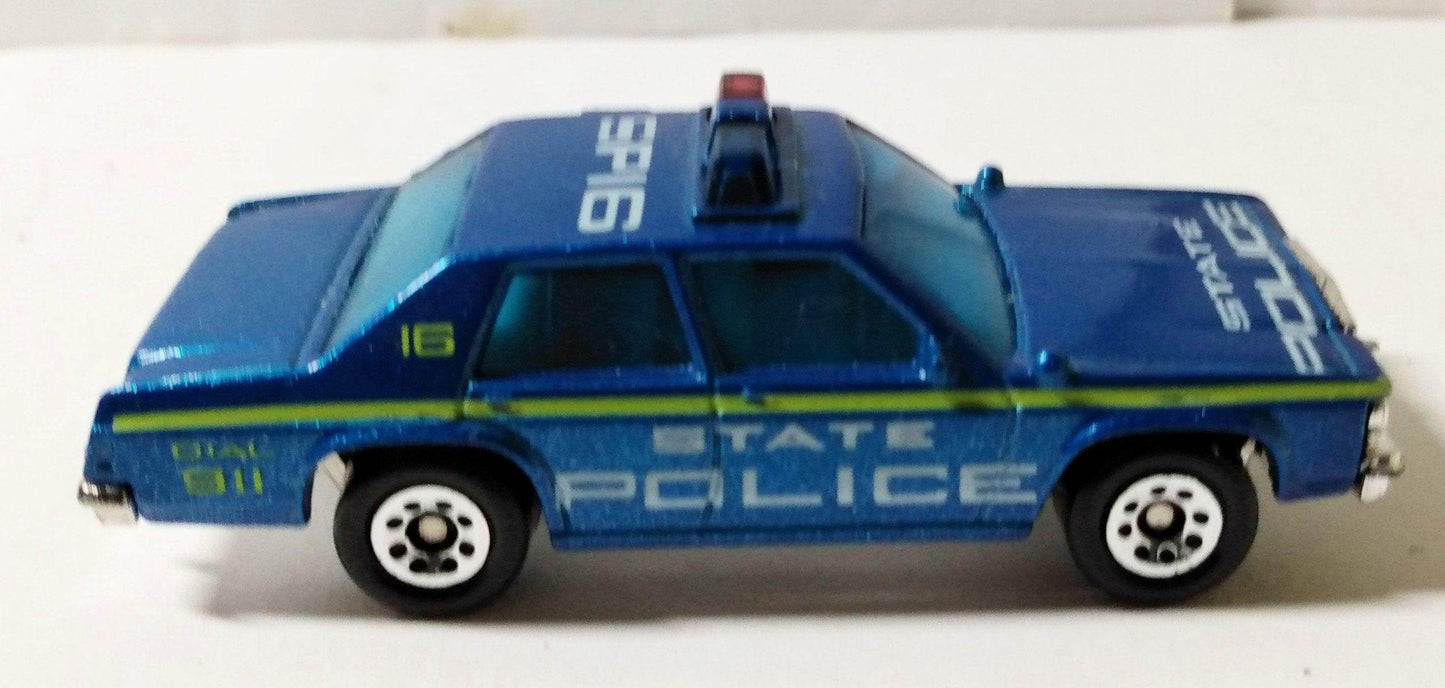 Matchbox 16 Ford LTD State Police Car Diecast Metal 1996 - TulipStuff