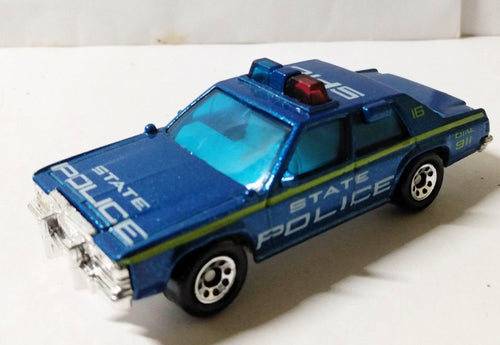 Matchbox 16 Ford LTD State Police Car Diecast Metal 1996 - TulipStuff