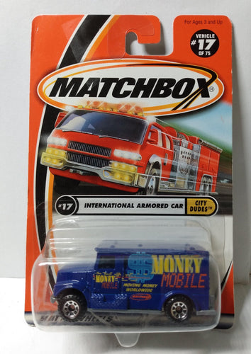 Matchbox 17 City Dudes International Armored Car 2001 - TulipStuff