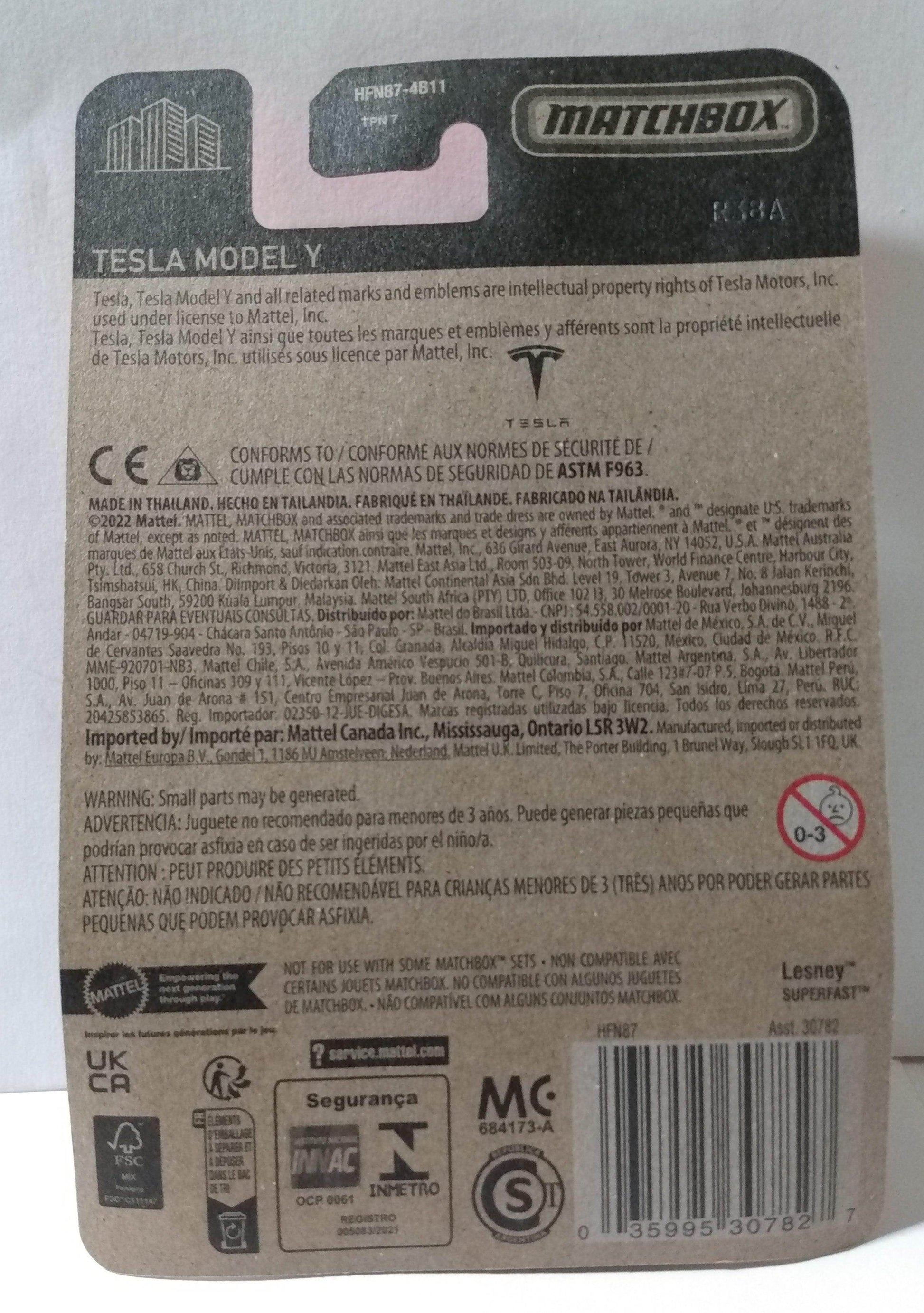 Matchbox 2022 MB18 - 2020 Tesla Model Y SUV MBX Metro - TulipStuff