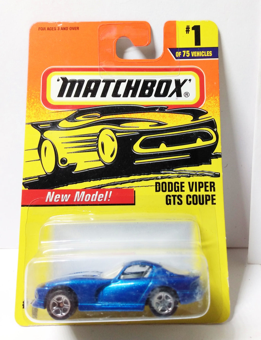 Matchbox #1 Dodge Viper GTS Coupe Diecast Sports Car 1996 - TulipStuff