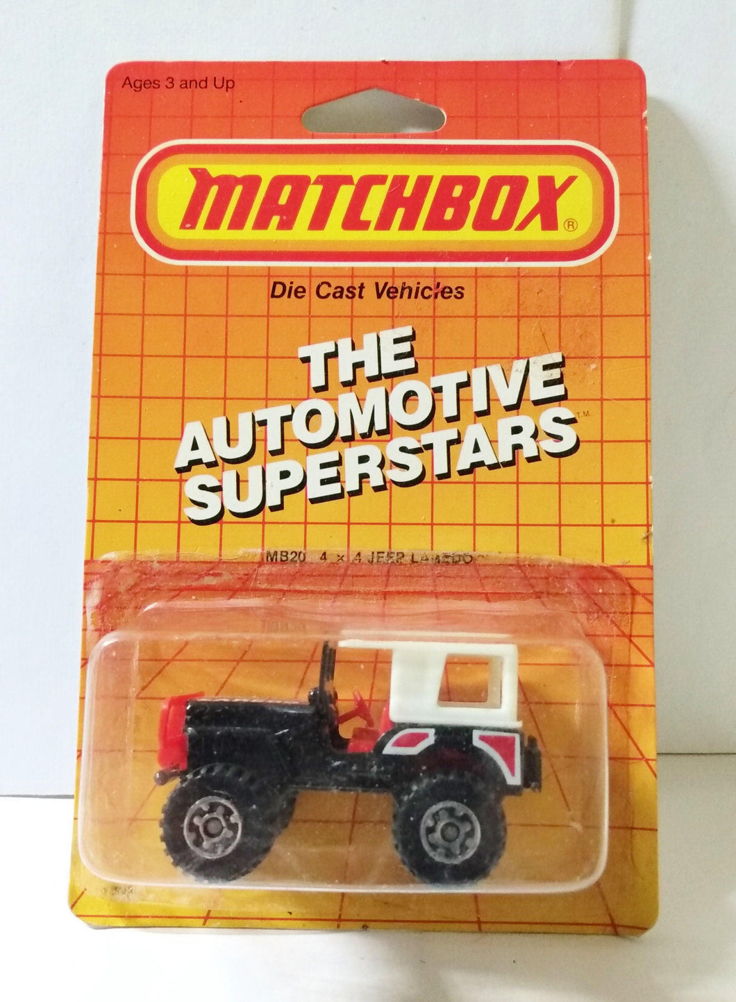 Matchbox 20 4x4 Jeep Laredo Black Macao 1987 - TulipStuff