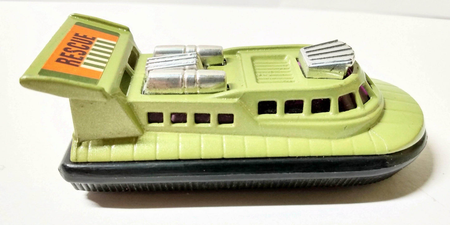 Lesney Matchbox No. 2 Rescue Hovercraft Black Base England 1978 - TulipStuff