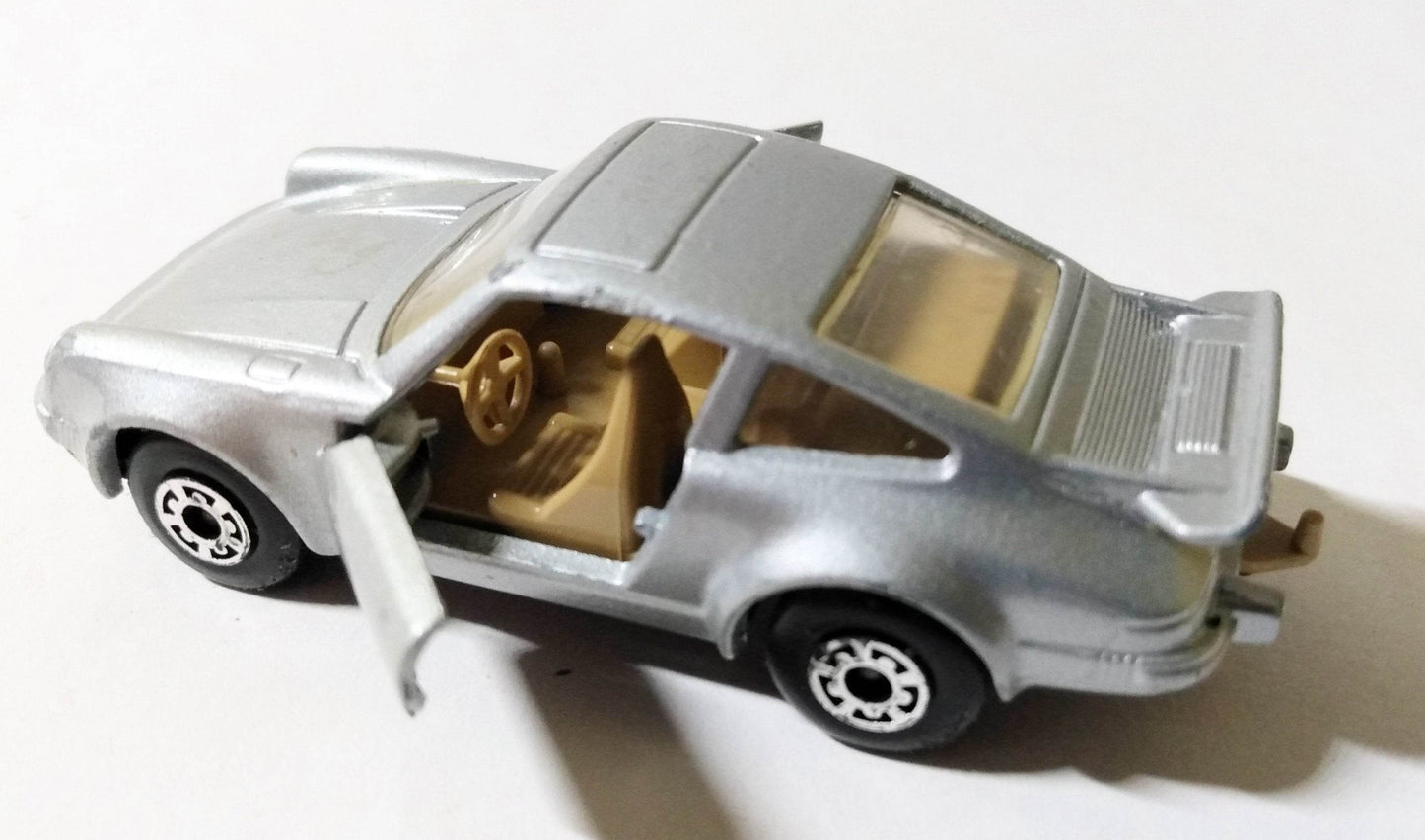 Matchbox 3 Porsche 911 Turbo Silver Brown Base Tan Interior 1979 - TulipStuff