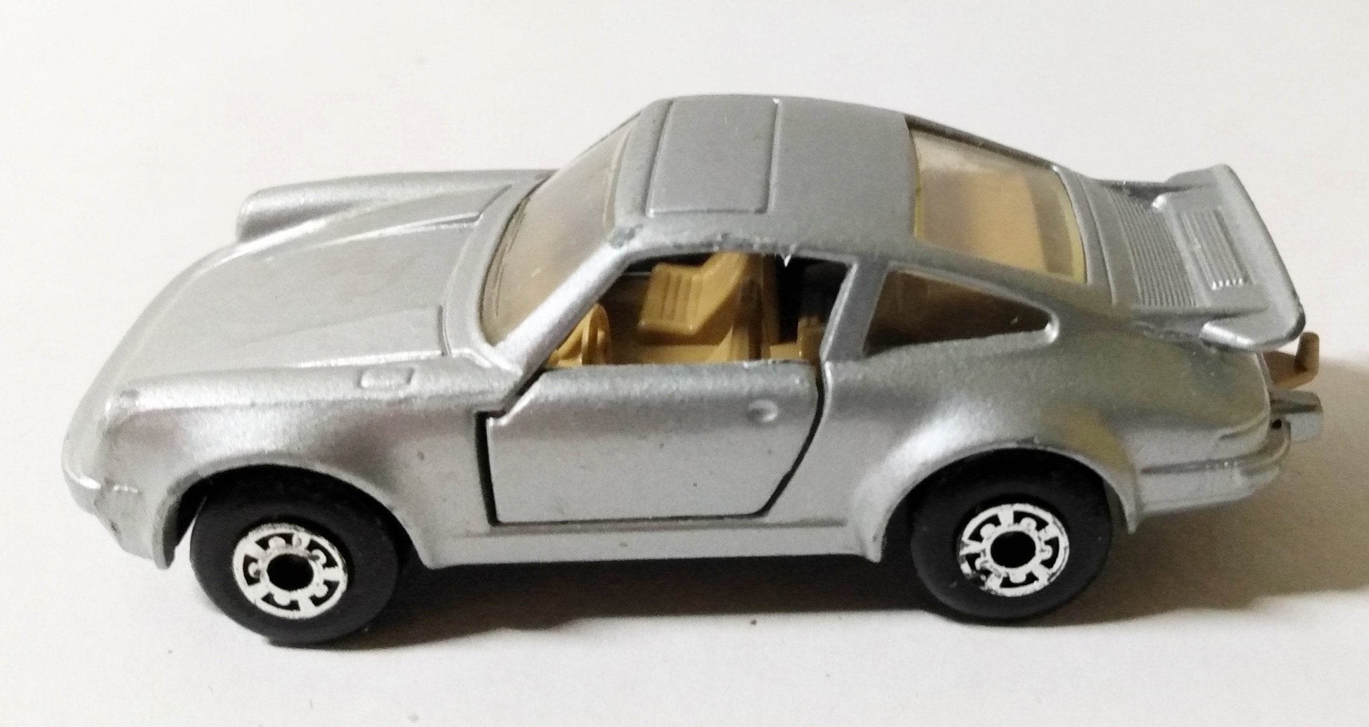 Matchbox 3 Porsche 911 Turbo Silver Brown Base Tan Interior 1979 - TulipStuff
