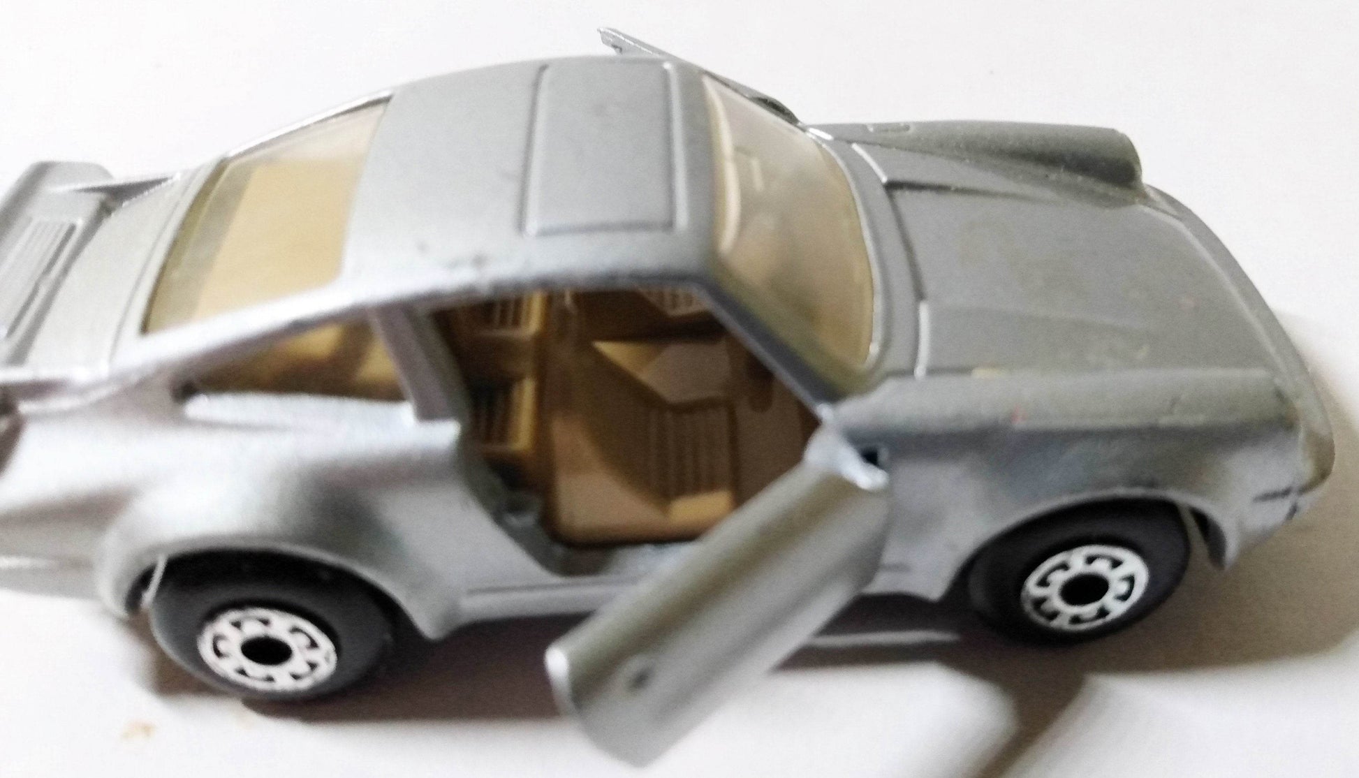 Matchbox 3 Porsche 911 Turbo Silver Brown Base Tan Interior 1979 - TulipStuff