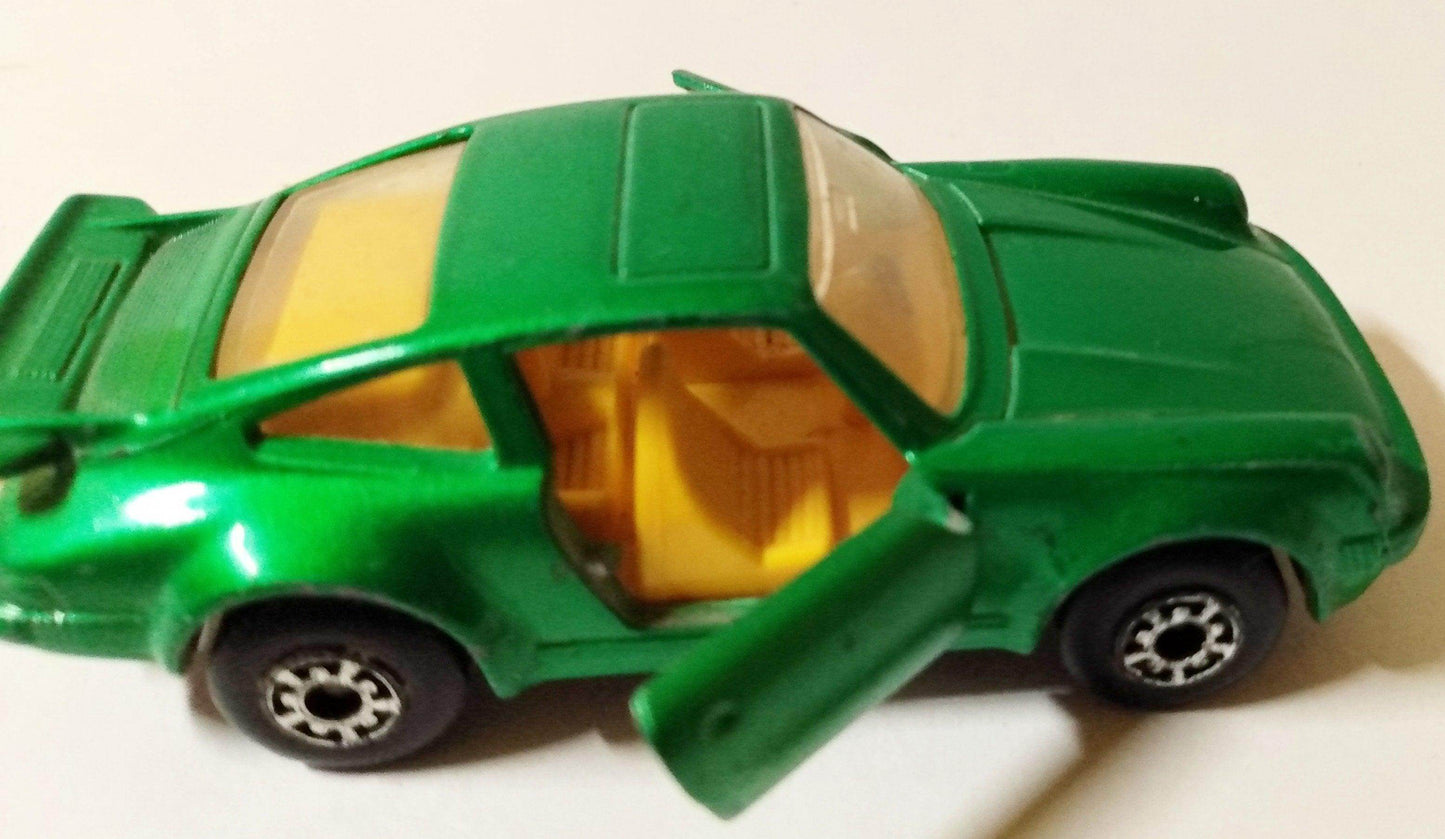 Matchbox 3 Porsche 911 Turbo Sports Car Green England 1980 - TulipStuff
