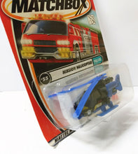 Load image into Gallery viewer, Matchbox 55 Police Mission Helicopter Blue Black 2000 - TulipStuff
