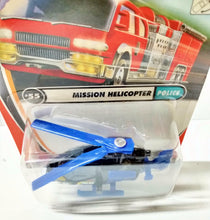 Load image into Gallery viewer, Matchbox 55 Police Mission Helicopter Blue Black 2000 - TulipStuff
