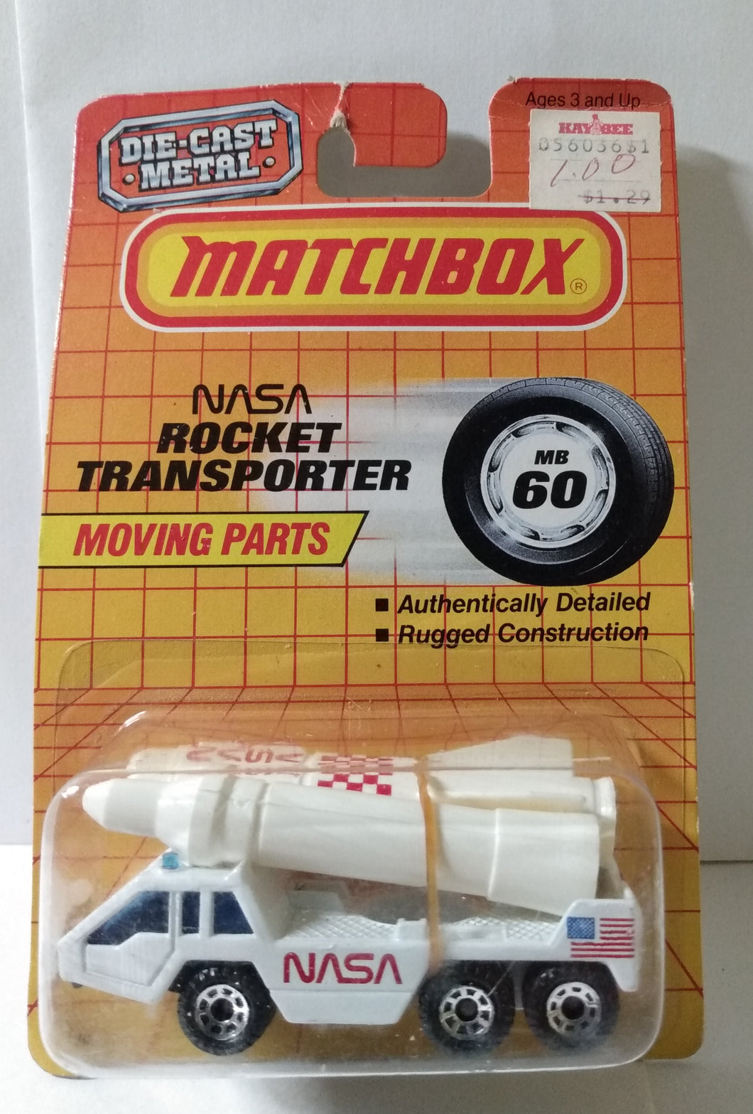 Matchbox 60 NASA Rocket Transporter Diecast Metal Truck 1990 - TulipStuff