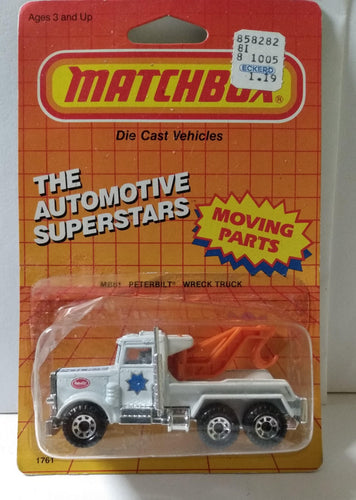 Matchbox 61 Peterbilt Wreck Truck SFPD Police 1987 - TulipStuff
