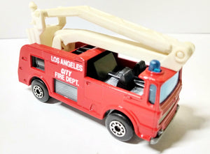 Matchbox 63 Snorkel Fire Truck Los Angeles Fire Dept 1981 England - TulipStuff