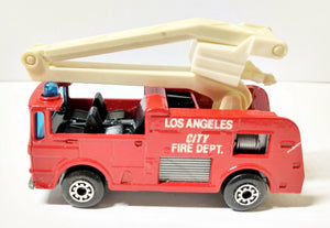 Matchbox 63 Snorkel Fire Truck Los Angeles Fire Dept 1981 England - TulipStuff