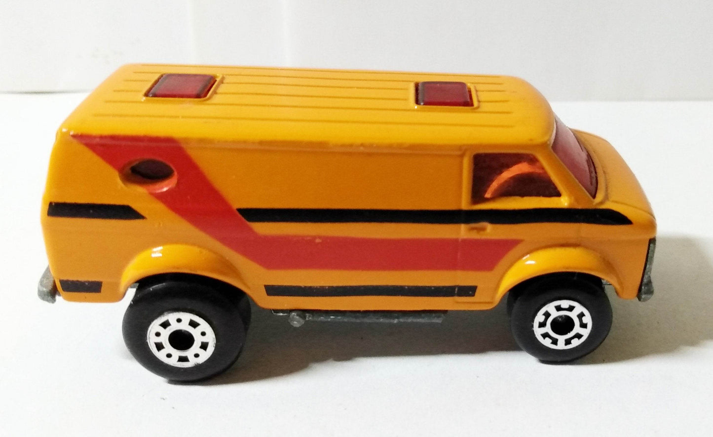 Lesney Matchbox 68 Chevy Van Superfast England 1979 Orange - TulipStuff