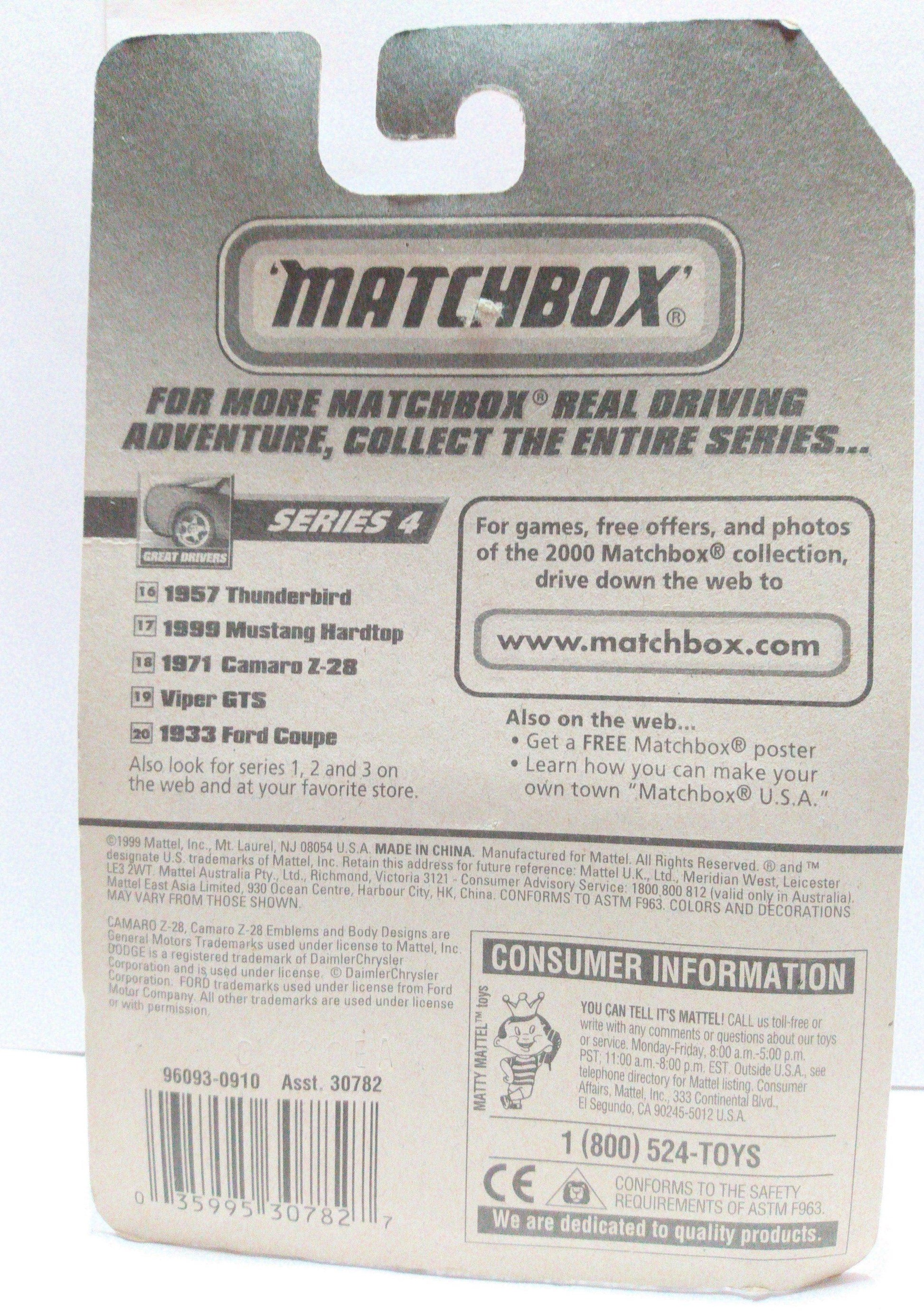 Matchbox Great Drivers Series 1933 Ford Coupe Diecast Car - TulipStuff