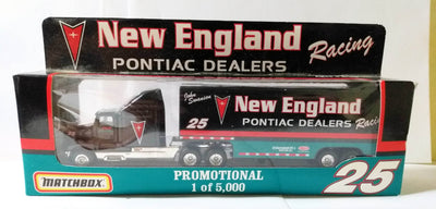 Matchbox CY112 New England Pontiac Dealers Swanson Racing Transporter - TulipStuff