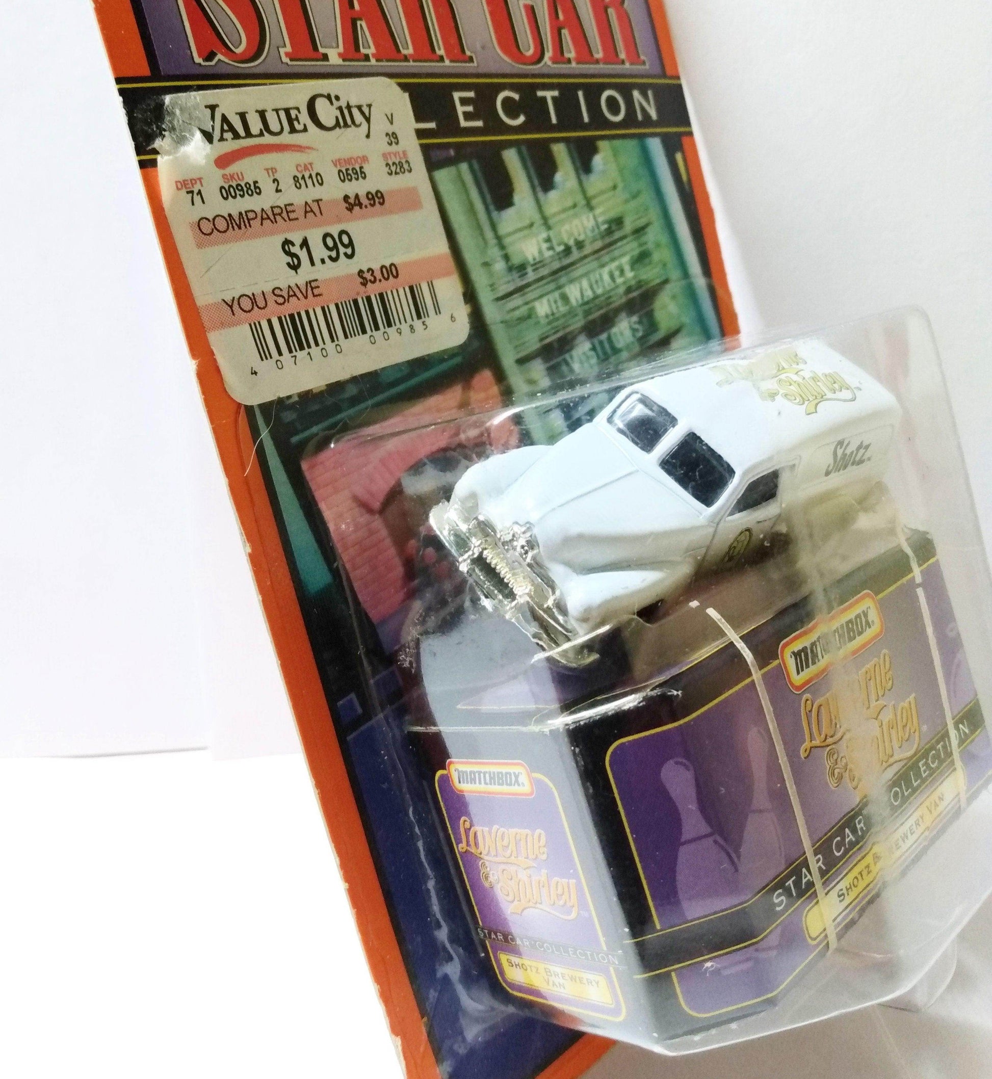 Matchbox Star Car Collection Laverne and Shirley Shotz Brewery Van 1998 - TulipStuff