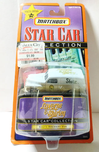 Matchbox Star Car Collection Laverne and Shirley Shotz Brewery Van 1998 - TulipStuff