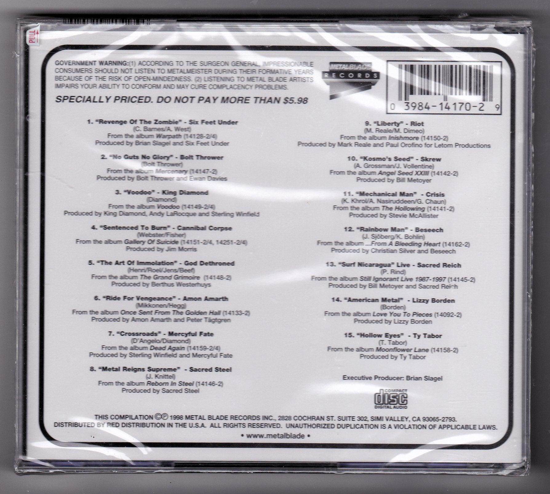 Metalmeister Volume 3 Metal Blade Records Compilation CD 1998 - TulipStuff