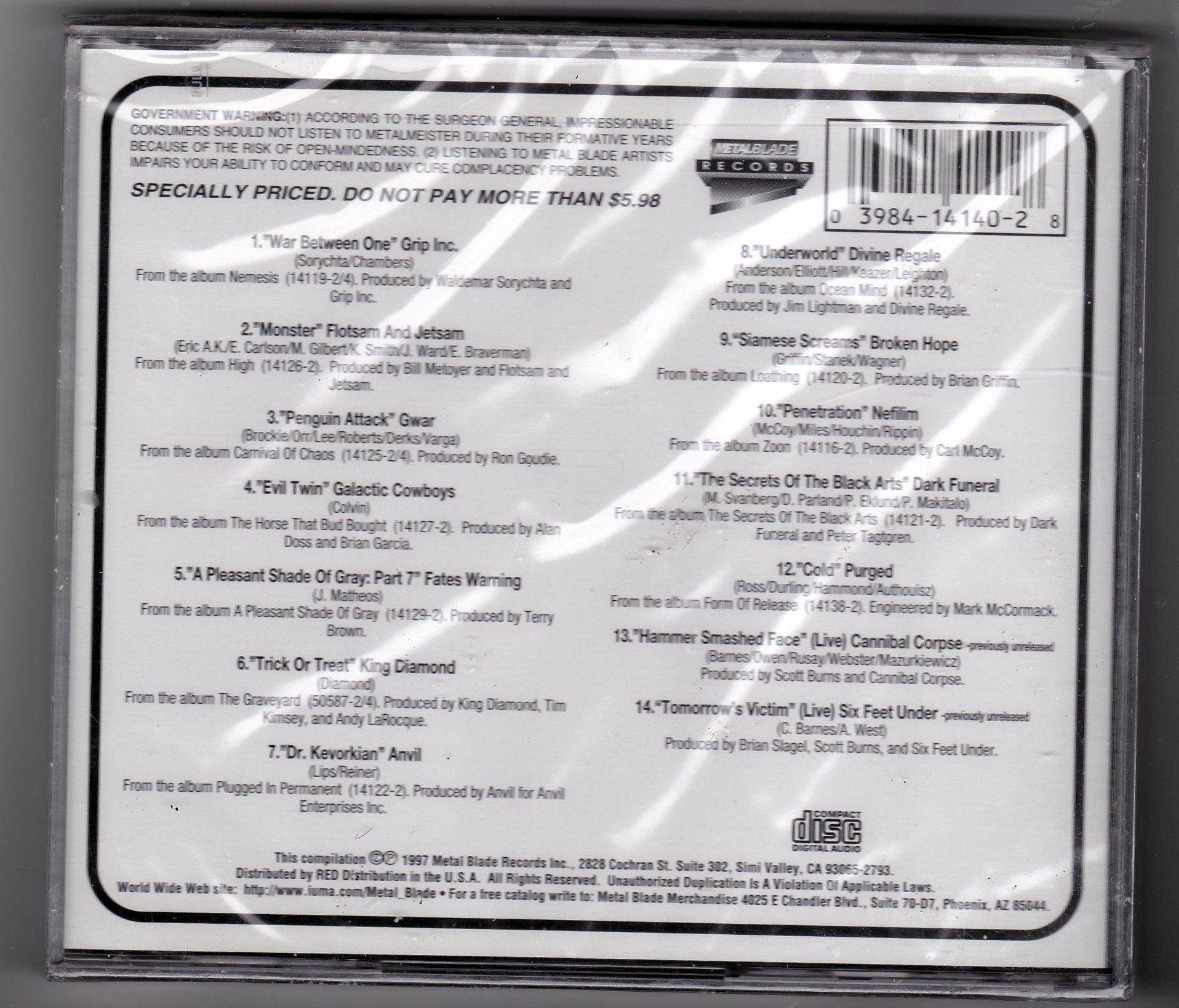 Metalmeister Volume 2 Metal Blade Records Compilation CD 1997 - TulipStuff