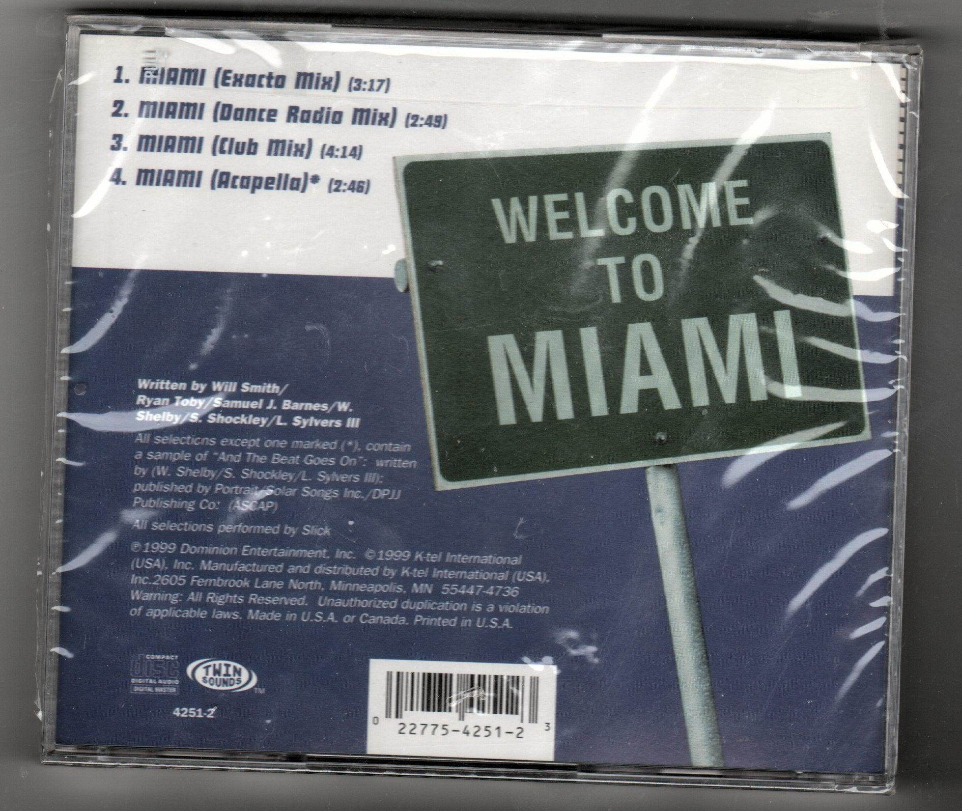 Slick Miami Pop And Club Mixes Electronic Music Hi NRG CD 2001 - TulipStuff