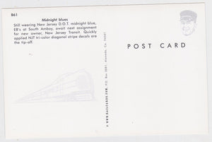 New Jersey Transit NJ DOT E8 Locomotive Train Postcard - TulipStuff