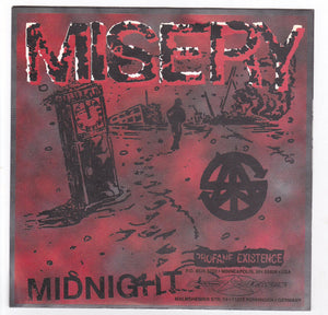 Misery Next Time Midnight 7" Blue Vinyl Record 1996 Crust Punk - TulipStuff