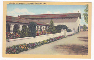 Mission San Miguel Salmos River Valley US Hwy 101 California 1940's - TulipStuff