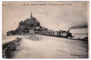 Mont St Michel Vue Generale Depart de Train Normandy France 1916 - TulipStuff