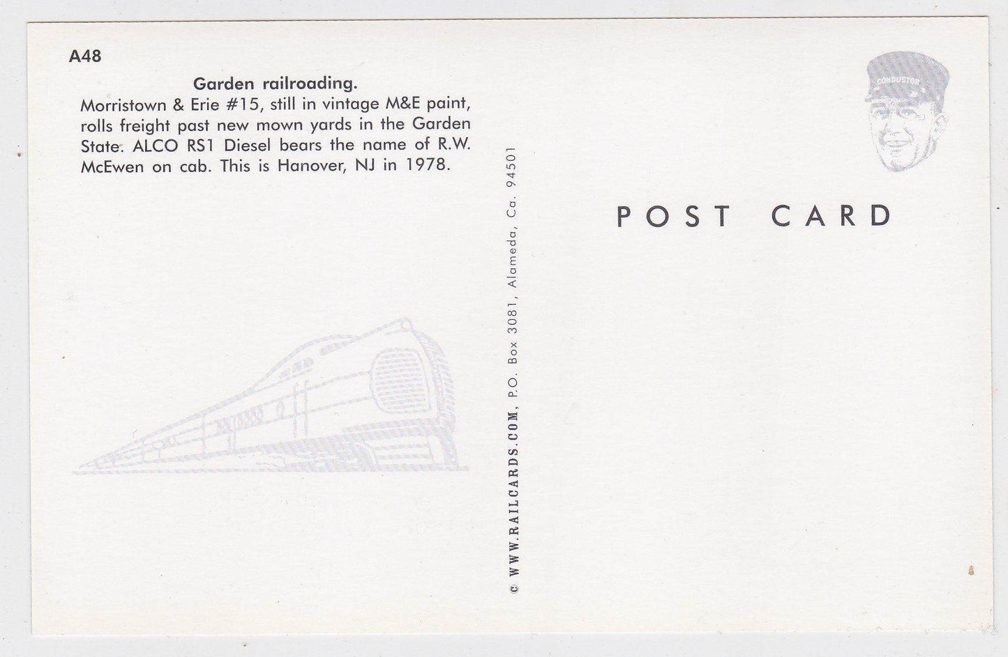 Morristown and Erie ALCO R51 Diesel Locomotive Hanover NJ 1978 - TulipStuff