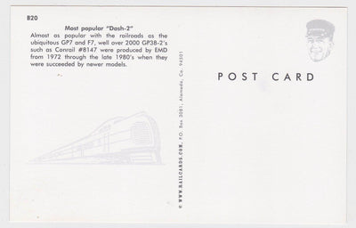 Conrail Dash-2 EMD GP38-2 Locomotive Freight Train Postcard - TulipStuff