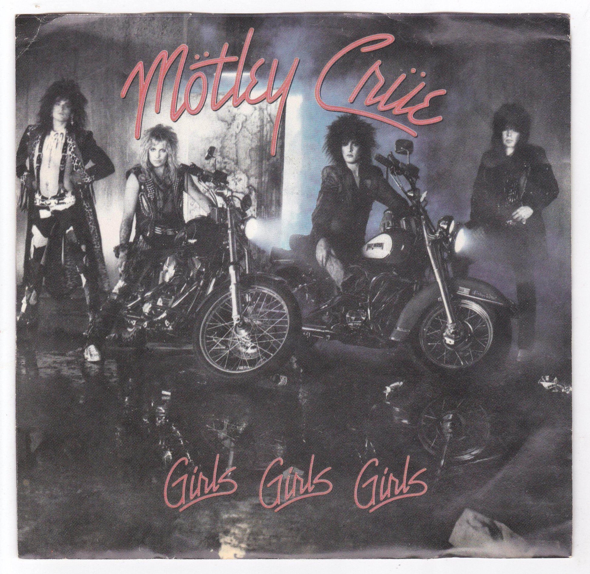 Motley Crue Girls Girls Girls 7" 45RPM Vinyl Record 1987 Metal - TulipStuff