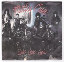 Load image into Gallery viewer, Motley Crue Girls Girls Girls 7&quot; 45RPM Vinyl Record 1987 Metal - TulipStuff

