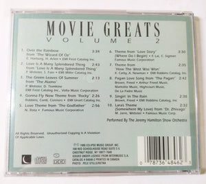 Movie Greats Volume Two Performed By Jeremy Hamilton Orchestra CD 1995 - TulipStuff