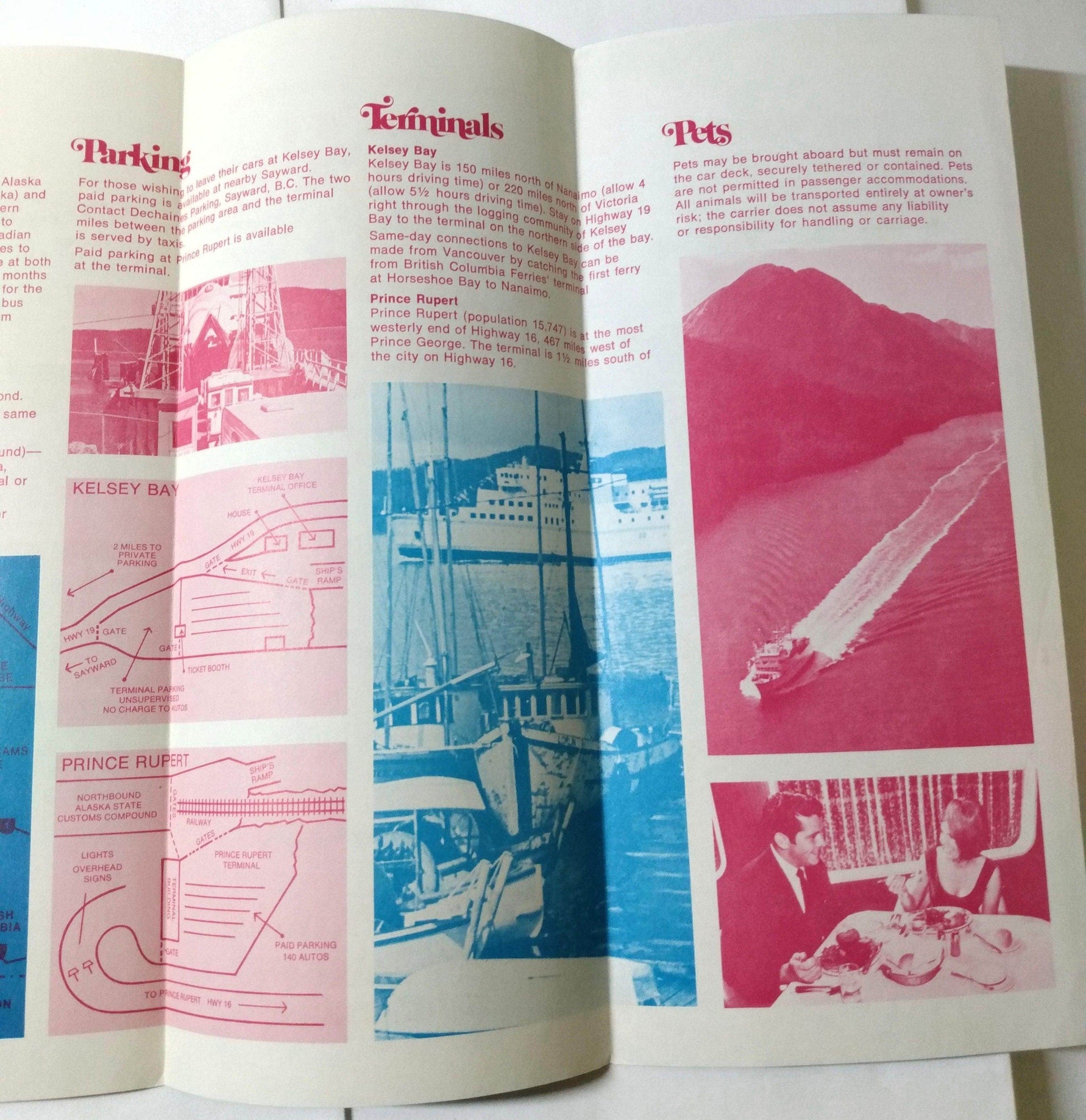 British Columbia Ferries mv Queen of Prince Rupert 1974-75 Brochure - TulipStuff