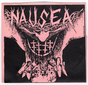 Nausea Extinct Demo 7" EP Vinyl Record NYHC Red Cover Blue Vinyl - TulipStuff
