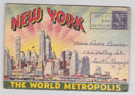 New York The World Metropolis 1940's Postcard Booklet - TulipStuff