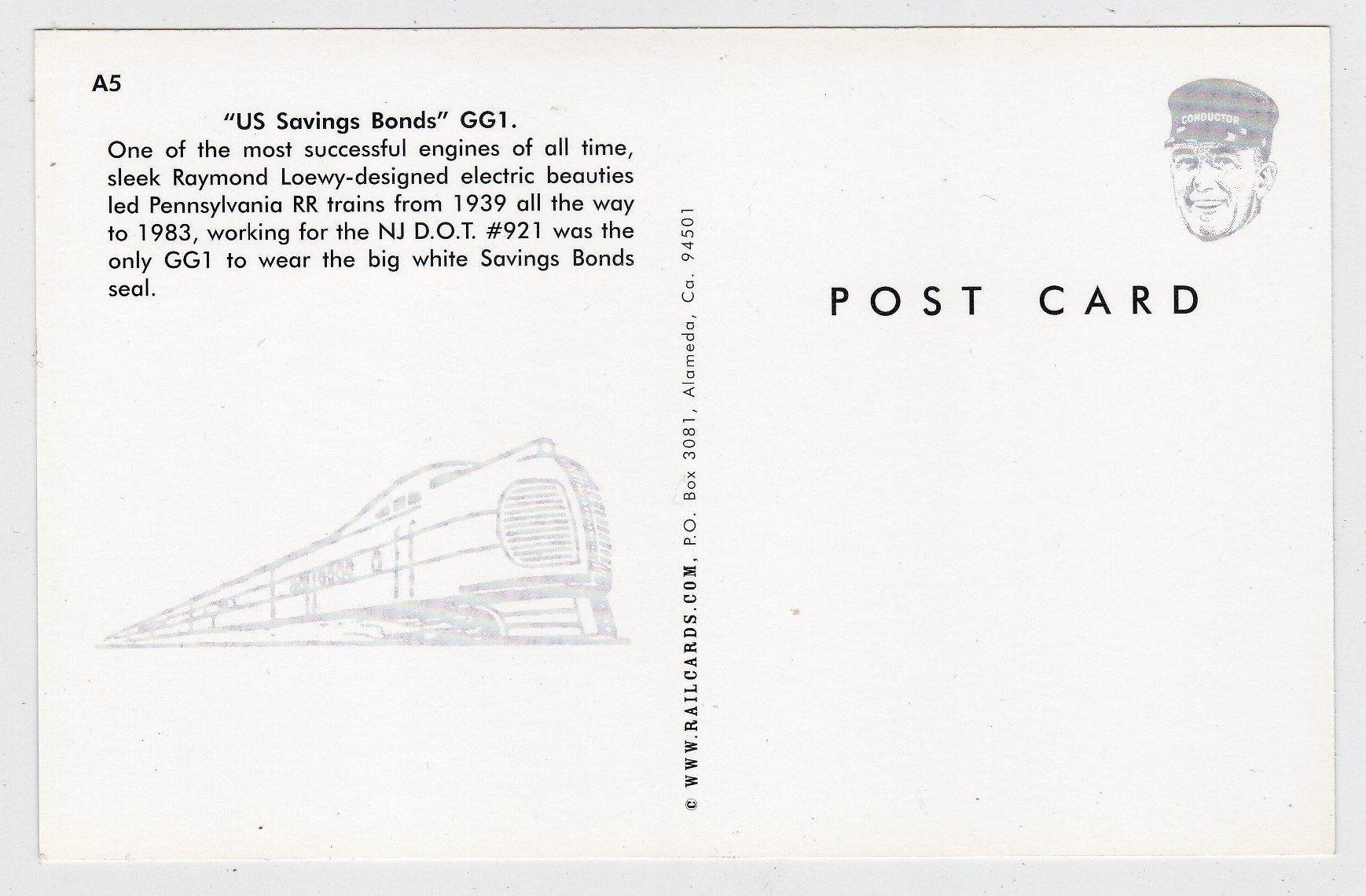 New Jersey DOT "US Savings Bonds" GG1 Electric Locomotive - TulipStuff