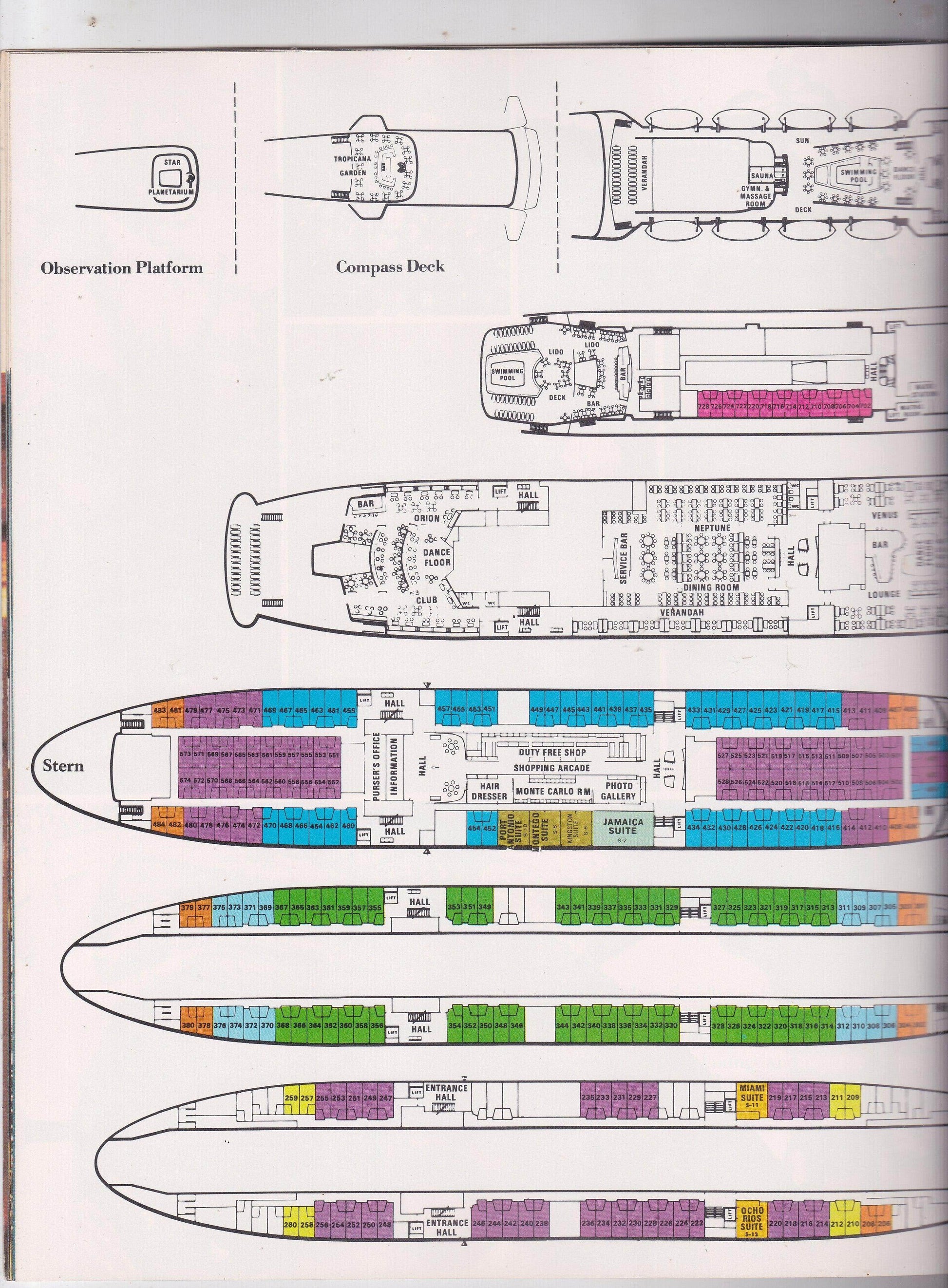 Norwegian Caribbean Southward Starward Skyward 1975 Cruise Brochure - TulipStuff