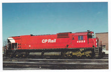Load image into Gallery viewer, Canadian Pacific CP Rail M630 Locomotive Train at Cote St Luc Postcard - TulipStuff
