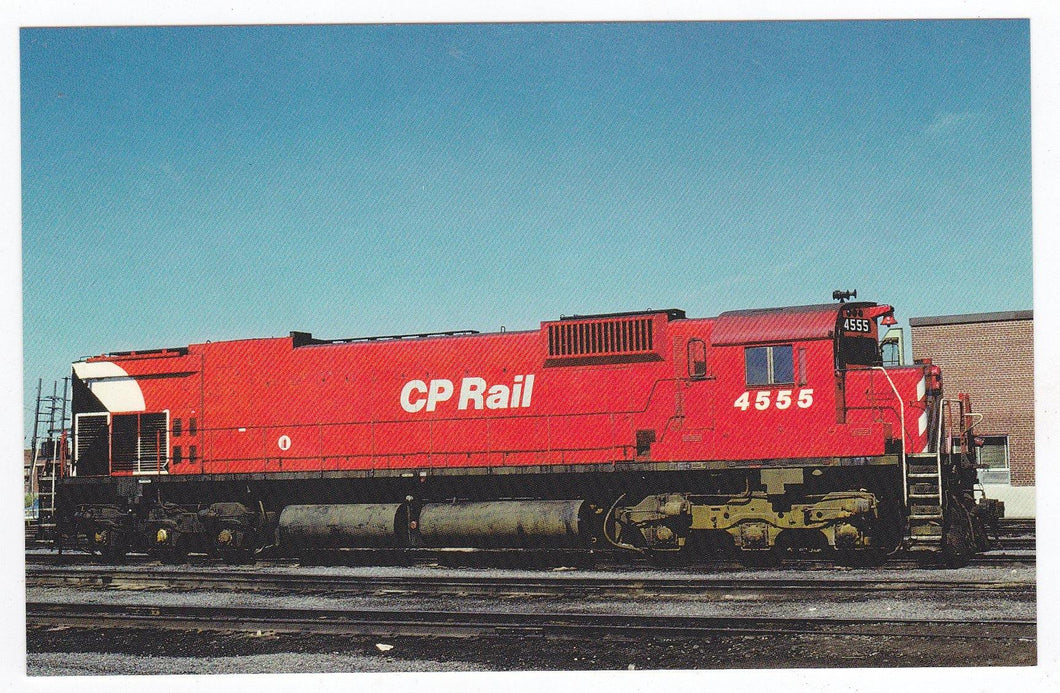 Canadian Pacific CP Rail M630 Locomotive Train at Cote St Luc Postcard - TulipStuff