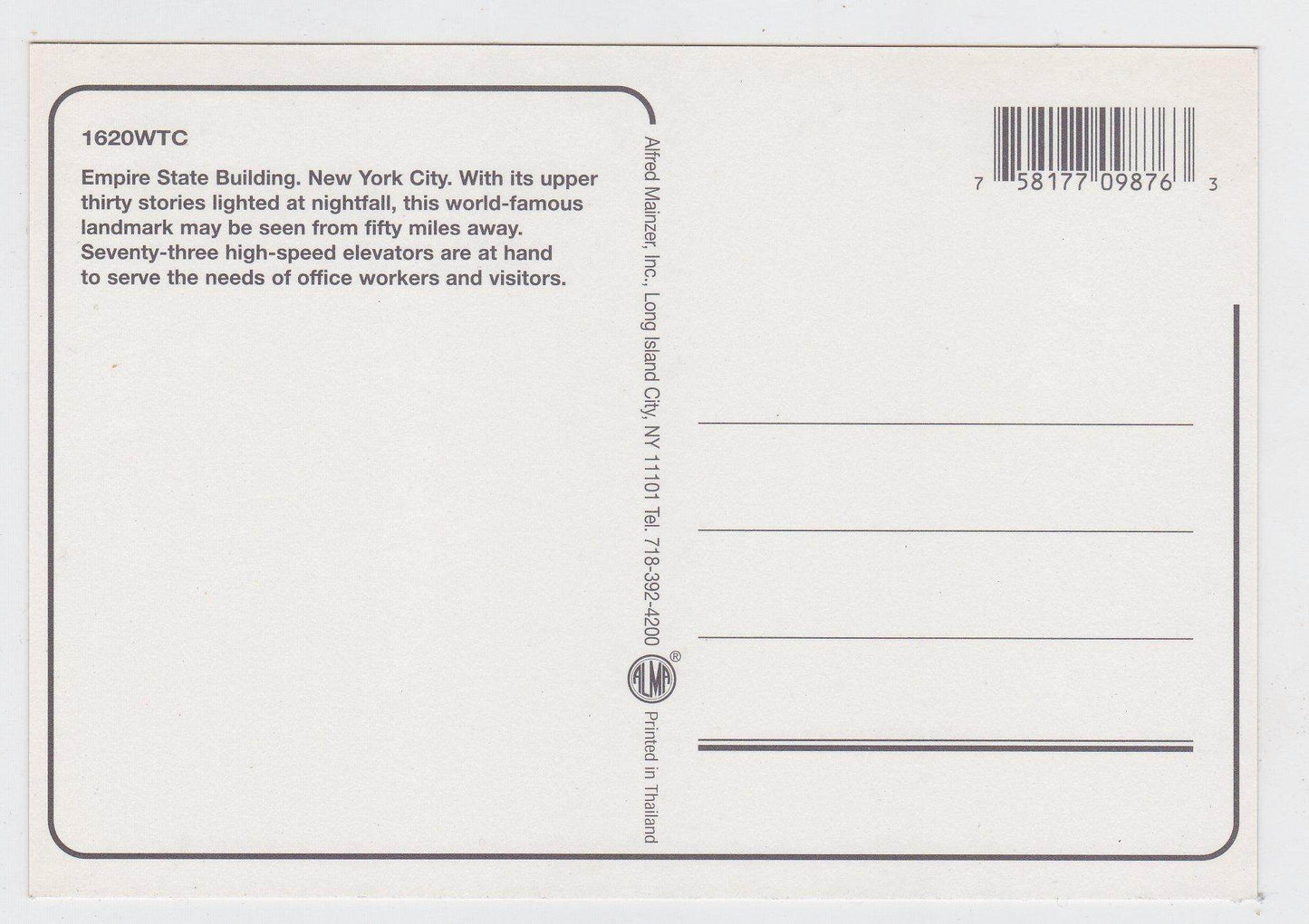 Empire State Building World Trade Center At Night New York City 1990's - TulipStuff