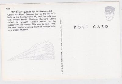 Conrail Bicentennial Ol Rivets GG1 Electric Locomotive Postcard - TulipStuff
