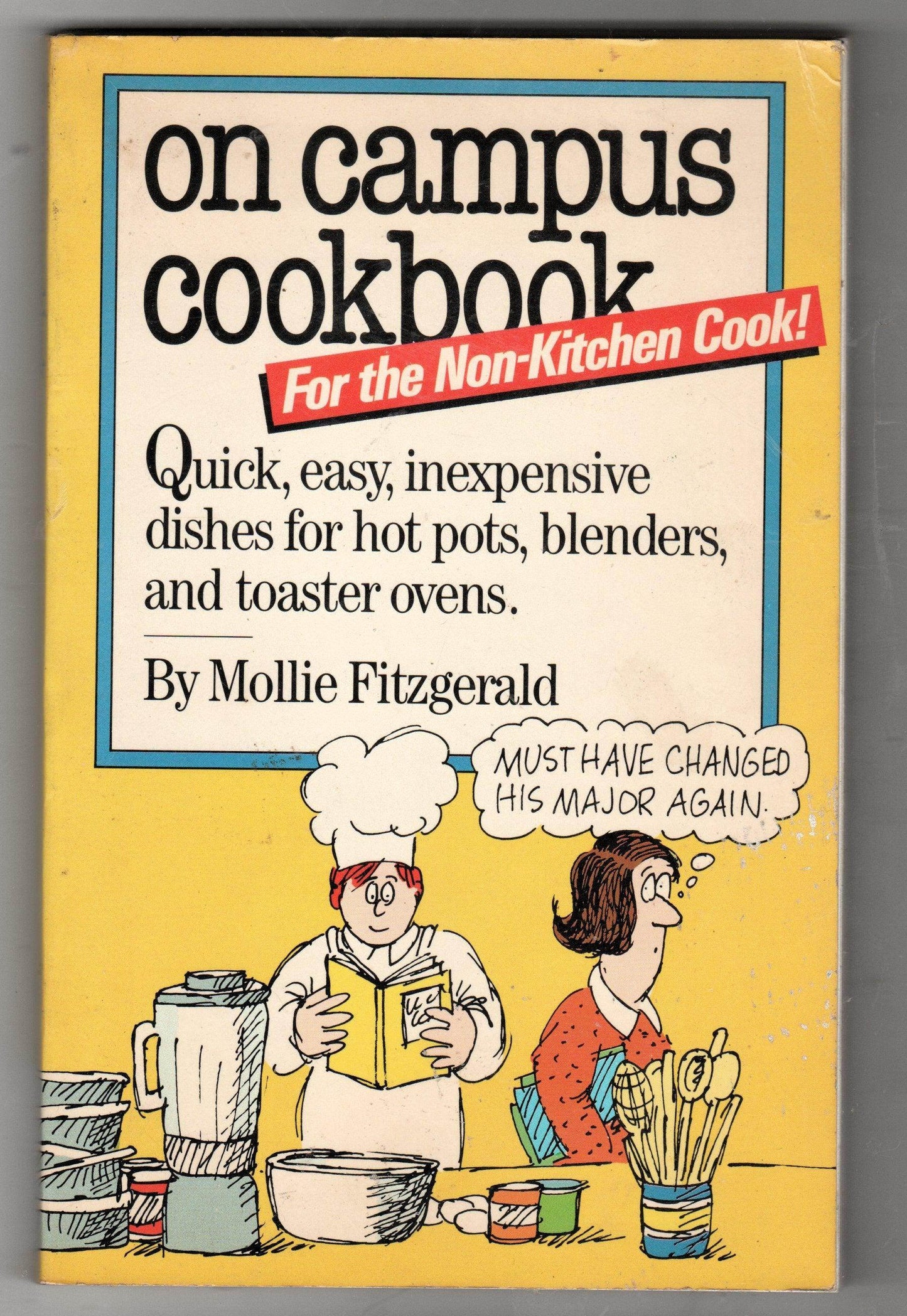 On Campus Cookbook Mollie Fitzgerald Paperback Workman 1984 - TulipStuff